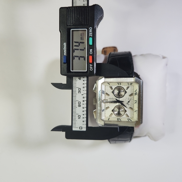 Seiko Premier Chronograph Watch Men's Black Leather Watch - Picture 15 of 16